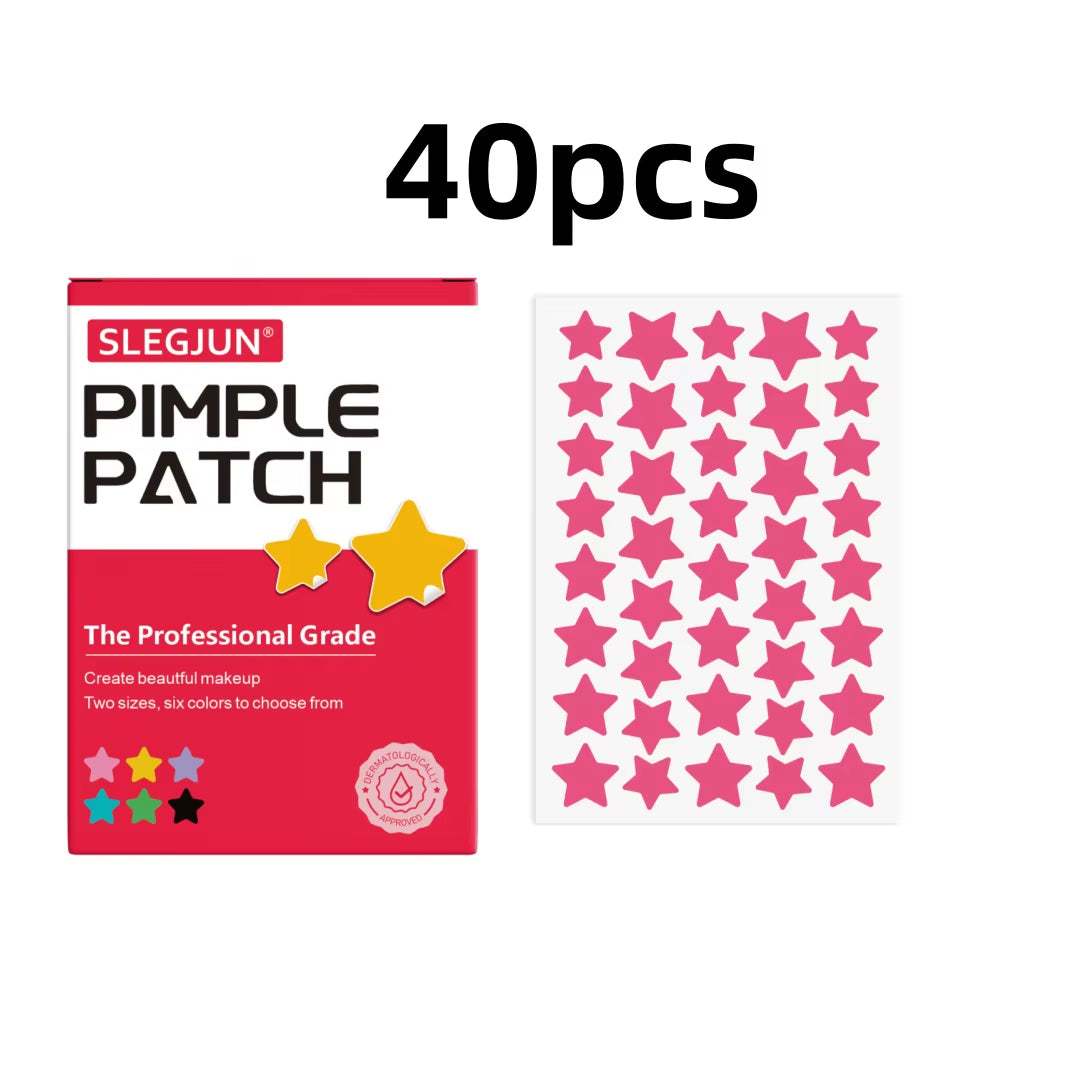 40Pcs Pieces of Multi-Color Star Acne Patches, Facial Acne Patches, Concealer Acne Patches, and Pimples Patches, Ultra-Thin.