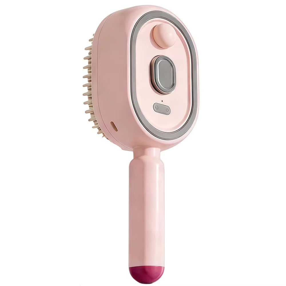 New Electric Brush Hair Care Spray Massage Comb Anti-Static Self-Cleaning Hairbrush Hair Oil Applicator Women Girls