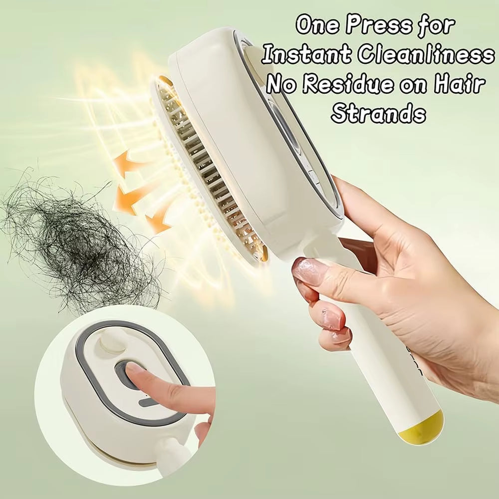 New Electric Brush Hair Care Spray Massage Comb Anti-Static Self-Cleaning Hairbrush Hair Oil Applicator Women Girls