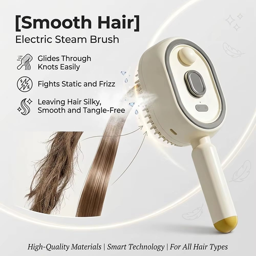 New Electric Brush Hair Care Spray Massage Comb Anti-Static Self-Cleaning Hairbrush Hair Oil Applicator Women Girls